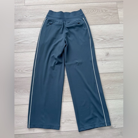 ATHLETA Venice Wide Leg Track Stripe Pant Eden/White SIZE SMALL EUC - Picture 3 of 4